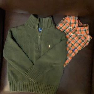 Ralph Lauren Green Sweater, Long-Sleeve Oxford